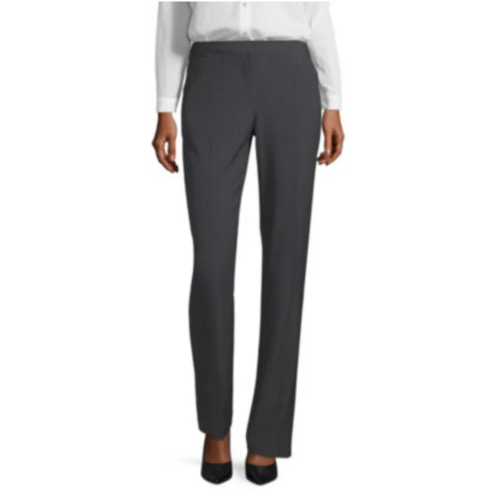 💟 Liz Claiborne Gray Audra Dress Trousers Pants Size 4 Regular